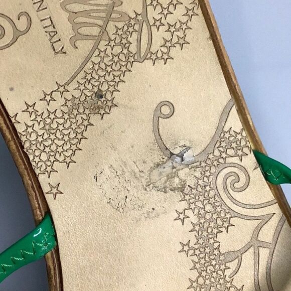 MODABELLA GREEN WEDGE HEEL SANDALS MADE IN ITALY SIZE 39‎ - Picture 11 of 11